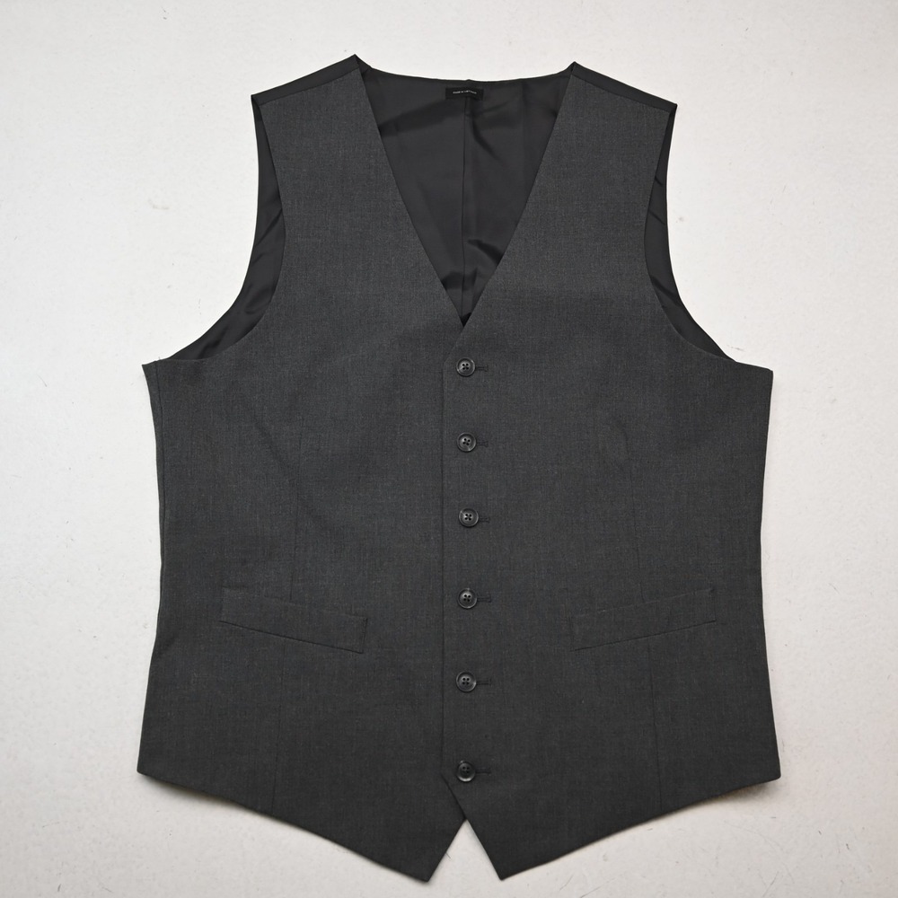 J Ferrar Medium M Slim Man Gray Formal Wedding Prom Suit Waistcoat Vest